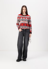 VILA VISNOWMAN CHRISTMAS - Pulover - mars red