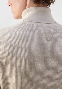 Tommy Hilfiger STRUCTURE ROLL NECK - Svetr - heathered oatmilk