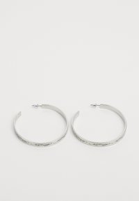 SCROLL LOGO OVERSIZE HOOP EARRINGS PAIR - Naušnice - silver-coloured