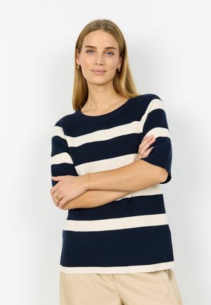 KANITA STRIPE 19 - Tričko s potlačou - c navy melange combi