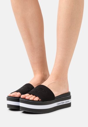 FLATFORM SLIDE - Sandalias - black