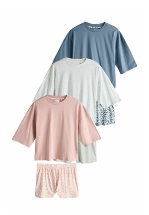 REGULAR FIT - SET 3 PACK - Nattøj sæt - blue grey pink floral