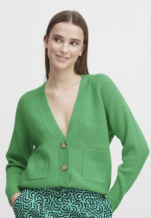 MILO VNECK - Kardigan - ming green melange