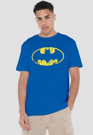 Cotton Soul, BATMAN CLASSIC LOGO DISTRESSED - Print T-shirt - royal blue