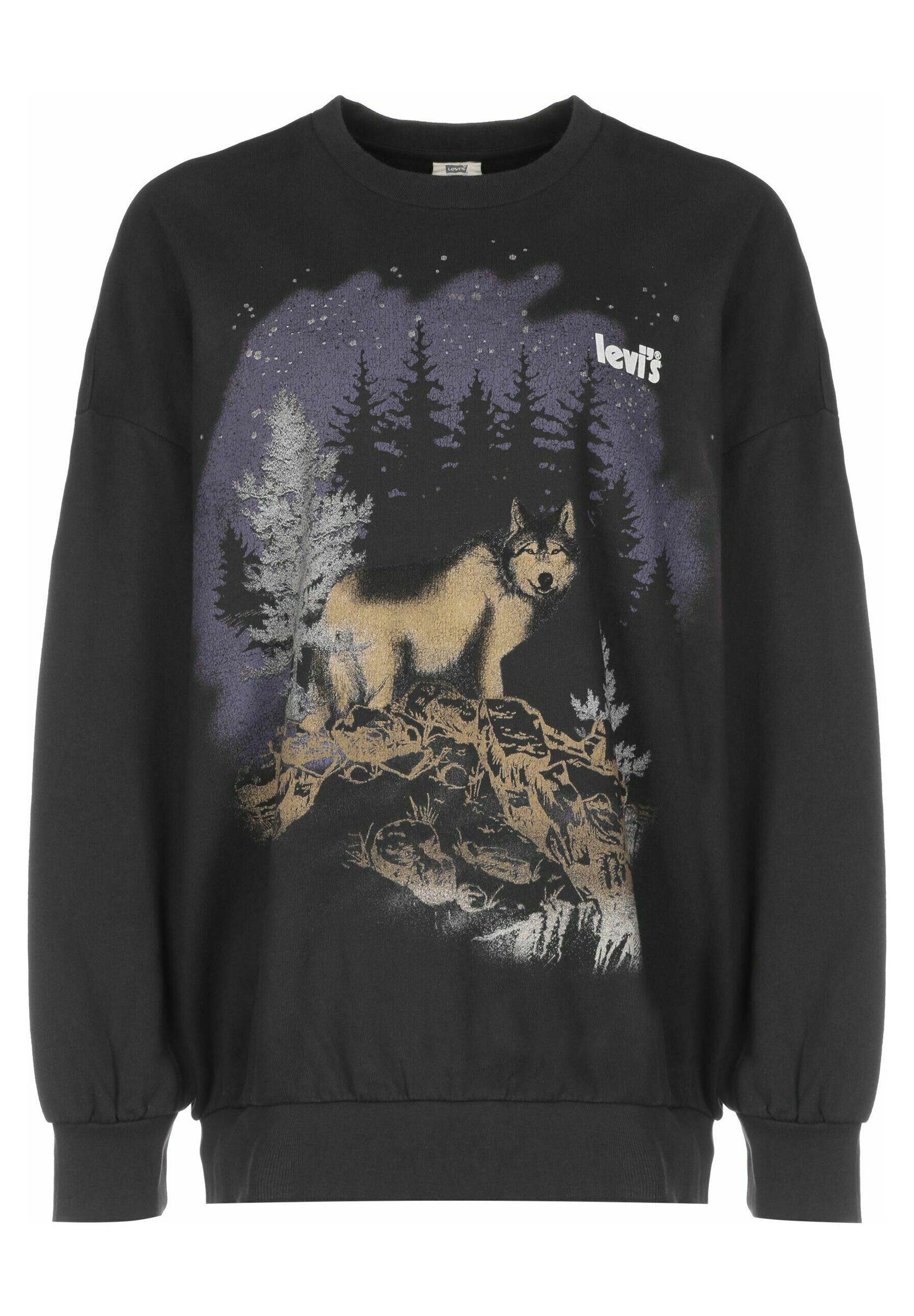 Levi's® GRAPHIC PRISM CREWNECK - Sweatshirt - thrifted wolf espresso/black  - Zalando.de