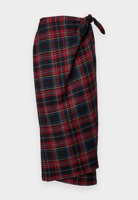 MID FULL - Suknja na preklop - red/black multi