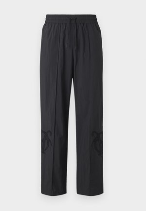 Han Kjøbenhavn STRAIGHT LEG TRACK PANTS - Dresside alumine osa - anthracite black