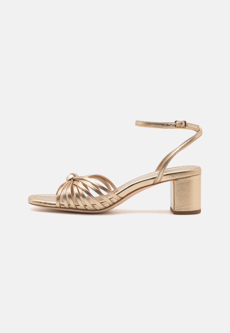 Loeffler Randall OLIVIA KNOT MID HEEL - Σανδάλια - champagne