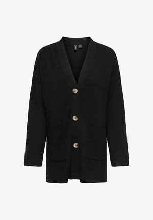 ONLY, ONLIBI LS RIB LOOSE CARDIGAN KNT NOOS - Kardigan - black