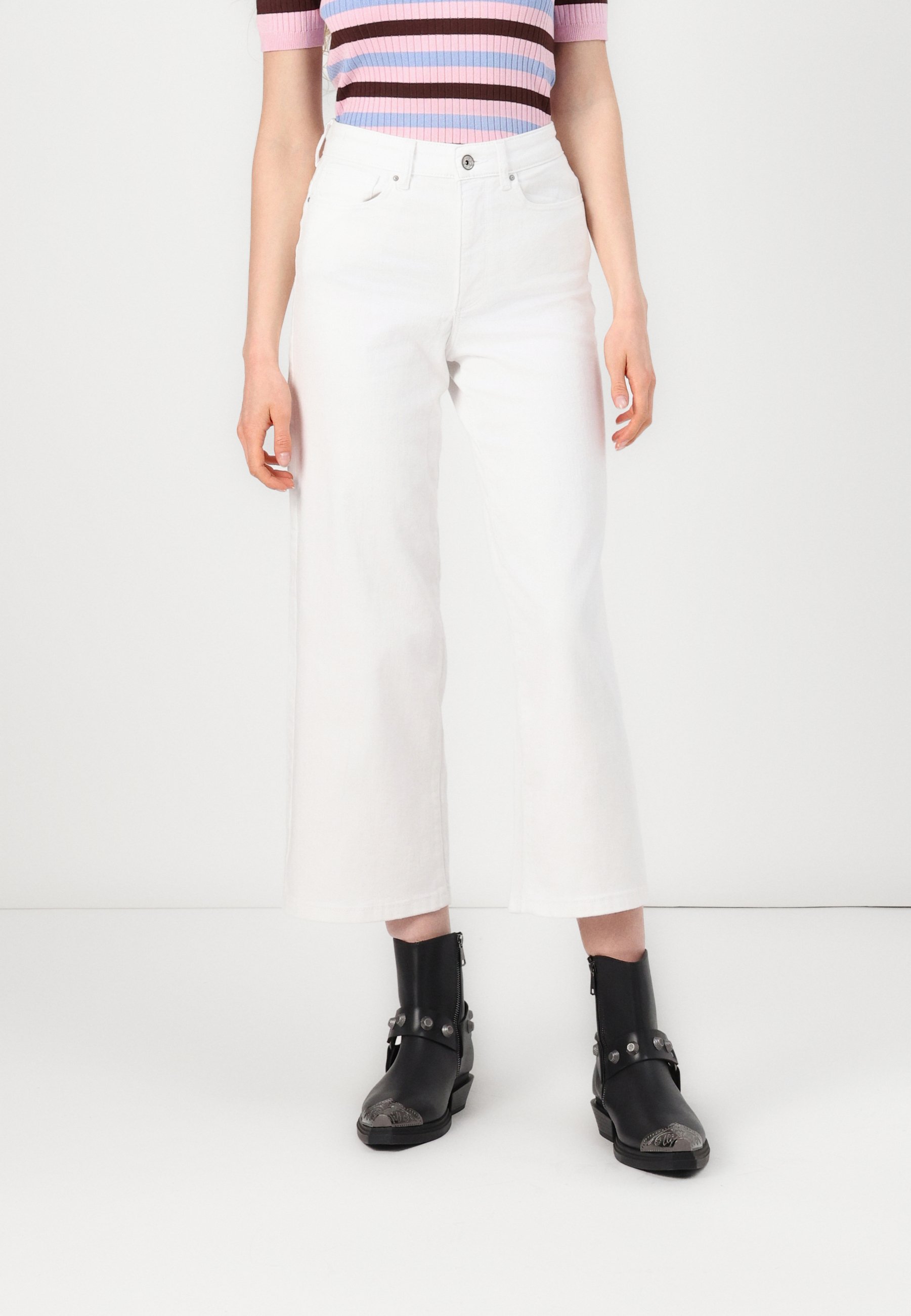 ONLY ONLANN MADISON Wide Leg white denim/bianco denim