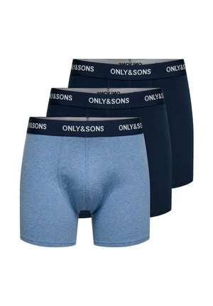 Only & Sons ONSFITZ SOLID BLACK TRUNK 3PACK - Trunks - medium blue melange