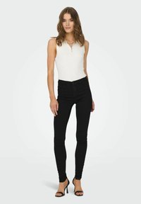ONLY ONLRAIN MITTLERE TAILLE - Oprijete (skinny) kavbojke - black denim
