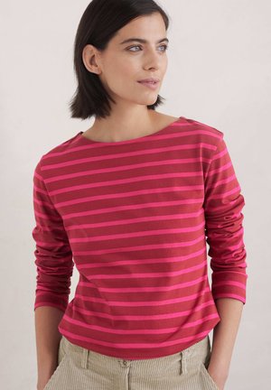 Seasalt Cornwall, SAILOR - Langærmet T-shirt - red breton dahlia coulis