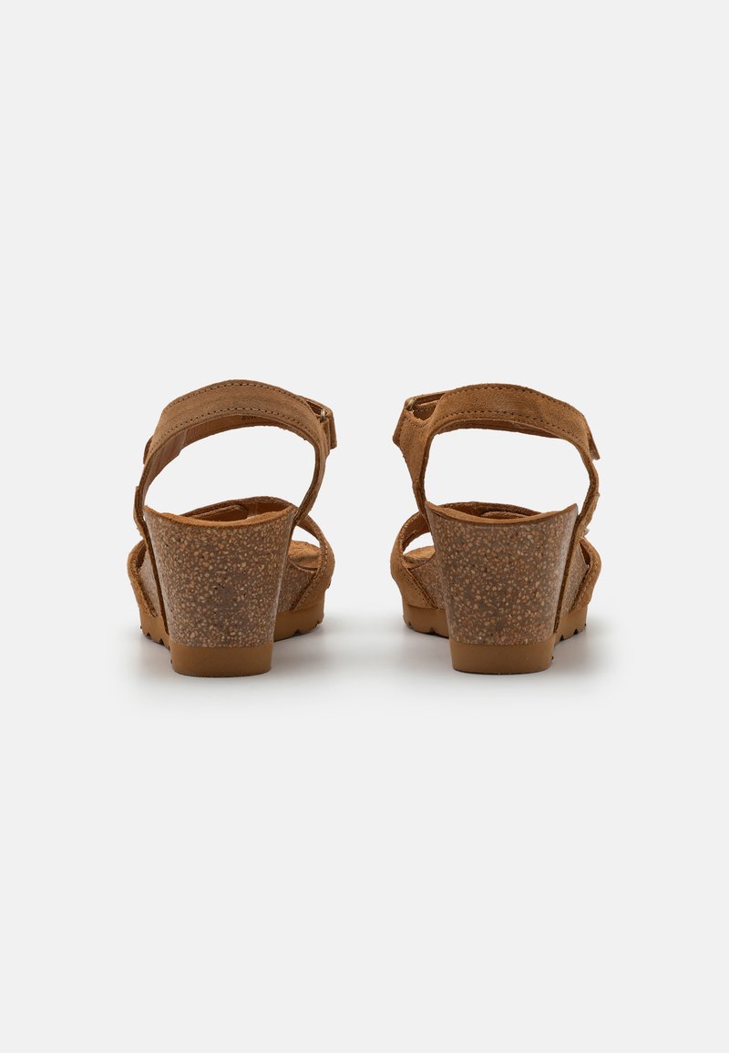 Panama Jack SELMA - Sandali con zeppa - vintage/marrone chiaro