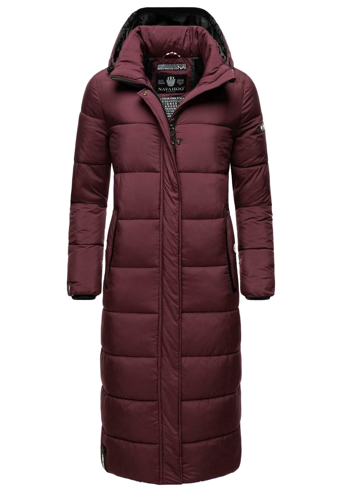 Navahoo Isalie Wintermantel dark red melange/bordeaux