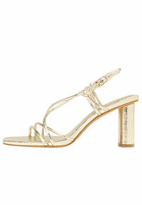 Stradivarius Sandalias de tacón - gold-coloured