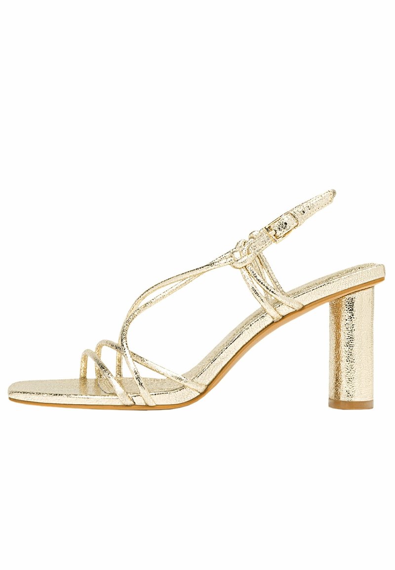 Stradivarius Sandali con tacco gold-coloured/dorato (Second