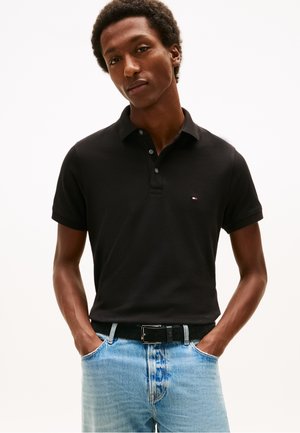 SLIM - Polo marškinėliai - black