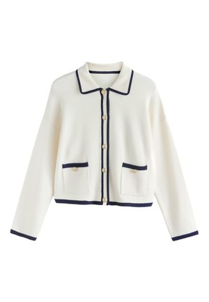 Laura Ashley, REGULAR FIT - CONTRAST TRIM DETAIL NAUTICAL BUTTON THROUGH  - Strickjacke - ecru navy