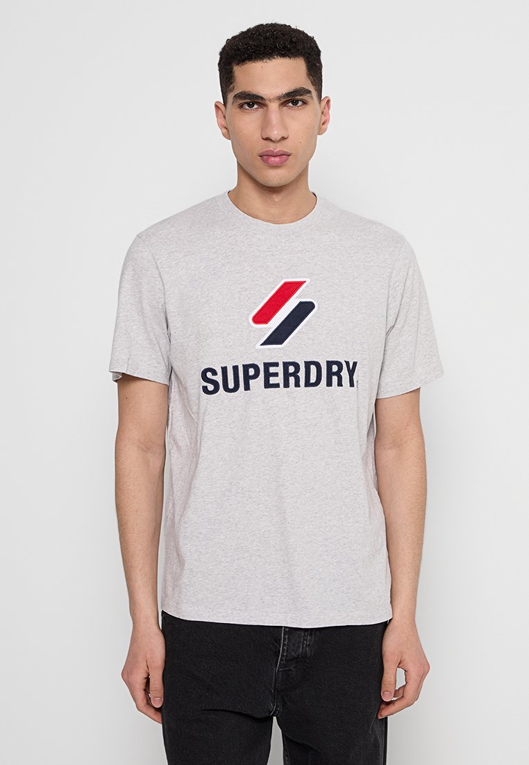 Superdry & Co T-shirt print grijs gemêleerd