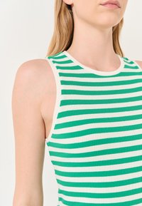 Jimmy Key CREW NECK SLEEVELESS STRIPED TANK TOP - Top - dark green-320