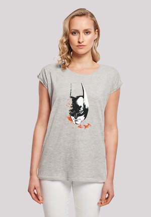 DC COMICS BATMAN ARKHAM KNIGHT BATS FACE WITH EXTEN - Print T-shirt - heather grey