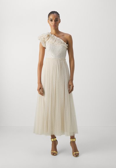 Needle & Thread RAINDROP BODICE ONE-SHOULDER ANKLE GOWN - Gallakjole - cream/cream