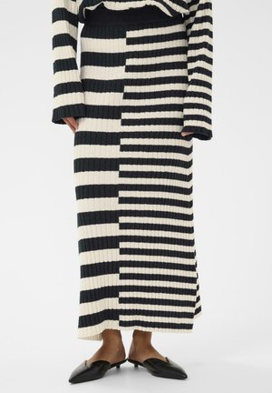 ZILLIA - Falda larga - salute and white stripe