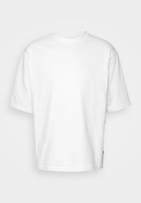 Witte T-shirt met korte mouwen, gemaakt van katoen, met een ronde halslijn en een relaxte pasvorm zonder zichtbare graphics of patronen.