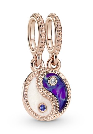 SPLITTABLE YIN YANG SPARKLING DANGLE - Charm - rose gold plated