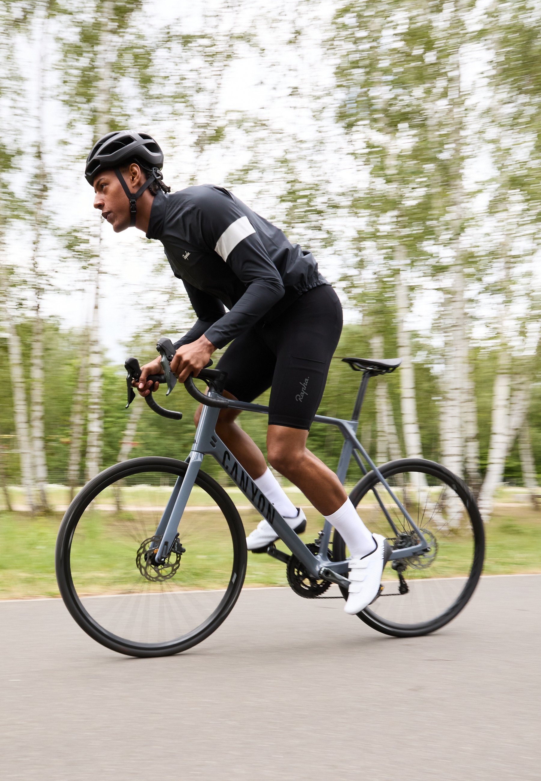 Rapha MENS CORE RAIN JACKET - Hardshell jacket - black/white/black