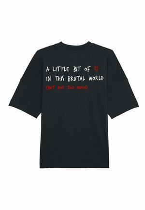BRUTAL UNISEX DROPPED SHOULDER - T-shirt imprimé - black