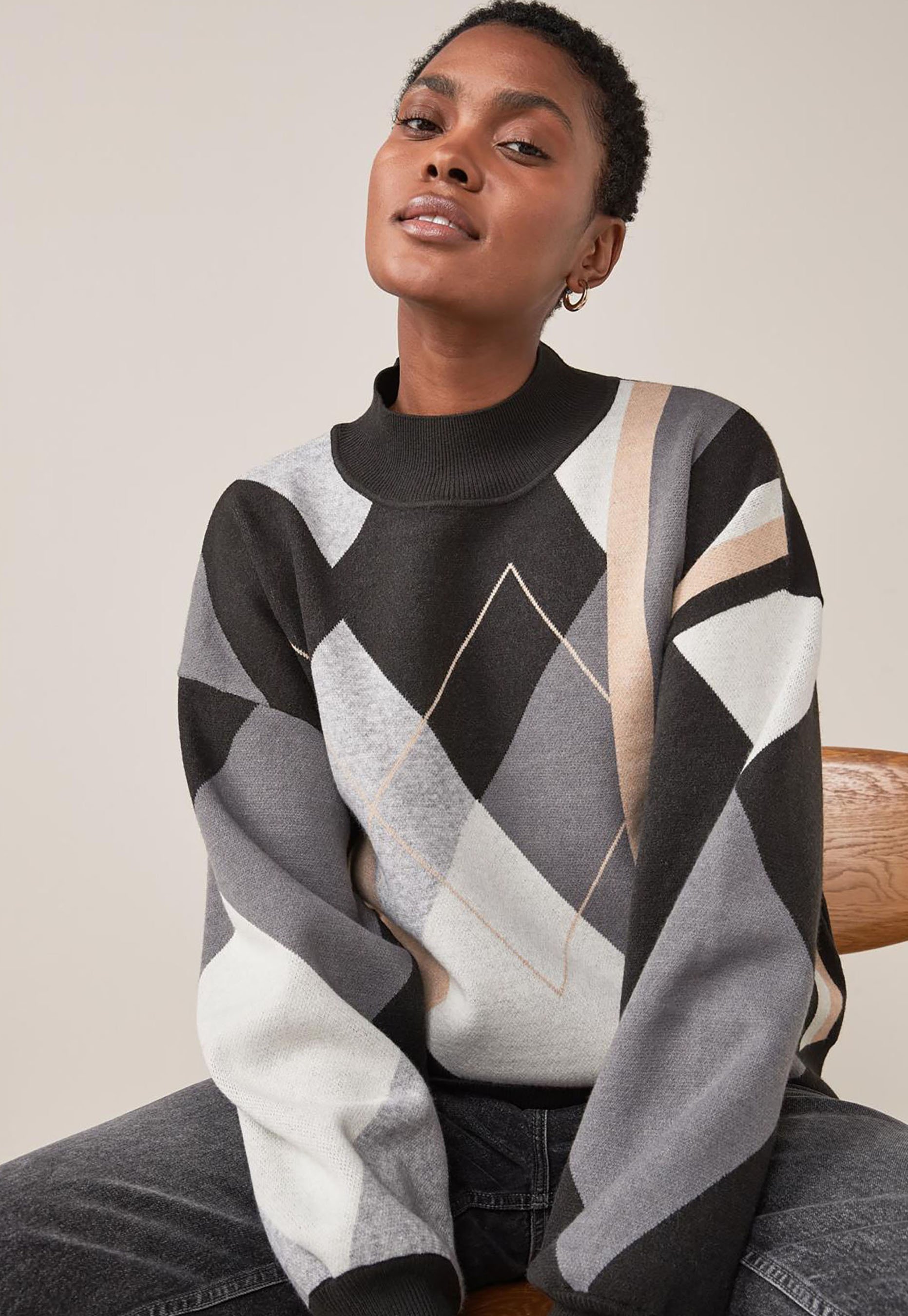 Next ARGYLE - Jumper - black - Zalando.de