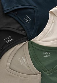 Next V-NECK FIVE PACK - Basic póló - green