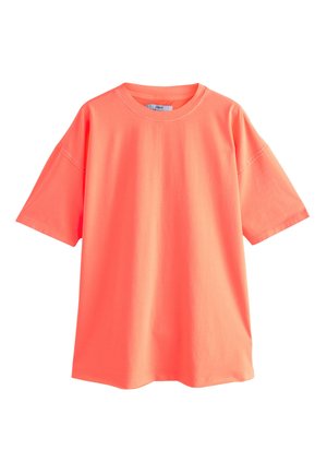 RELAXED FIT SHORT SLEEVE SEAM DETAIL SKATER STYLE - Osnovna majica kratkih rukava - fluro orange