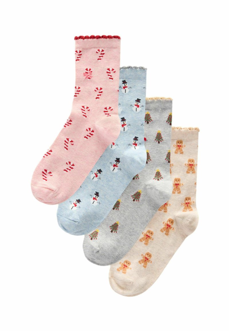 Next CHRISTMAS PATTERN 4 PACK.  REGULAR FIT - Strømper - conversational print