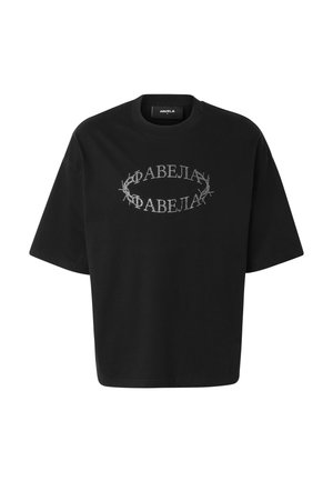 FAVELA, CYRILLIC THORN T-SHIRT - Trükipildiga T-särk - black