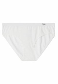 Vita bomullstrosor med ett mjukt elastiskt midjeband, med en slät yta, klassisk skärning och en liten logotagg på sidan.