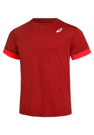 ASICS MEN COURT SS TOP - Camiseta básica - dunkelrot rot
