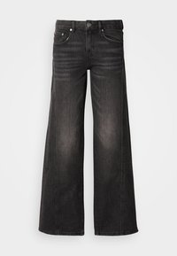 LOW FRONT SEAM - Široké nohavice - offblack