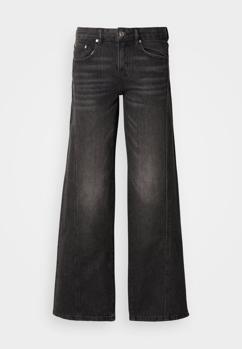 Gina Tricot Wide leg zwart denim/blackdenim