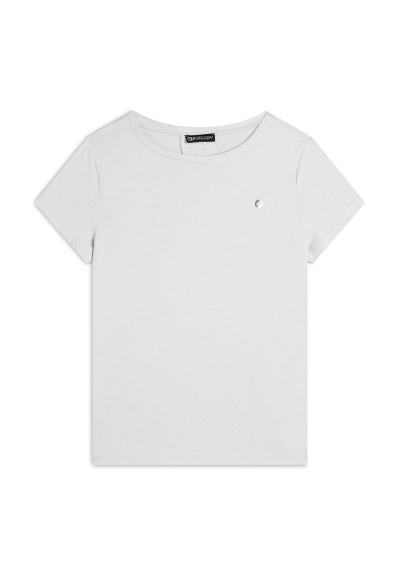 Freddy POSTERIORE IN SANGALLO - T-shirt con stampa - white sand