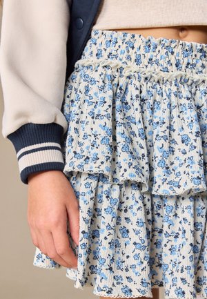 Next REGULAR FIT - TIERED  - Mini sijonas - blue ditsy flower