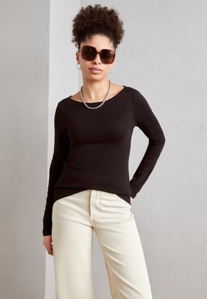Marc O'Polo LONG SLEEVE BOAT NECK - Topper langermet - black