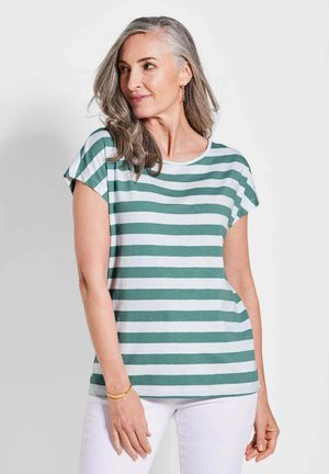 GOLDNER, RINGEL PETITE MODISCHES BLOCKSTREIFEN - Print T-shirt - gray-green   white   striped