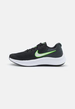 STAR RUNNER 3 UNISEX - Hardloopschoenen neutraal - black/chrome/dark smoke grey/green strike