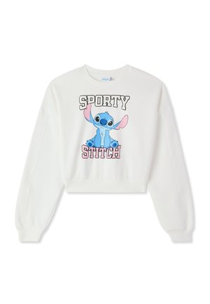 CROP - Felpa - bianco lana