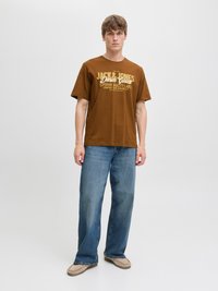 Jack & Jones JJELOGO TEE O-NECK - Marškinėliai su spaudiniu - monks robe