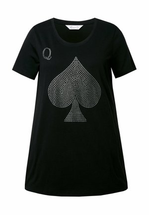 MIAMODA Print T-shirt - black