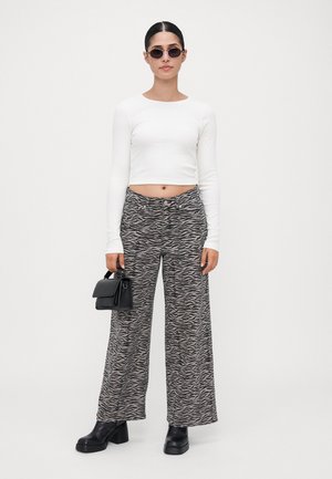 3 PACK - Pitkähihainen paita - taupe/green/off-white